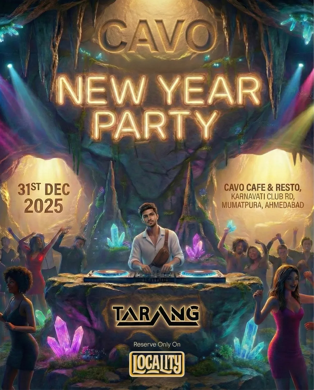 Cavo new year party poster