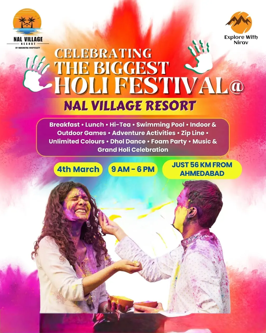 Holi celebration poster
