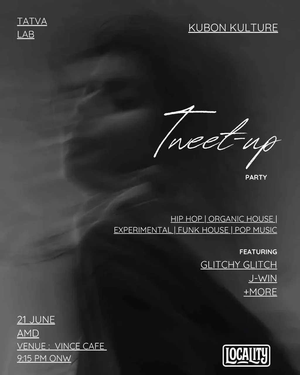 TWEET UP PARTY - KUBON KULTURE poster