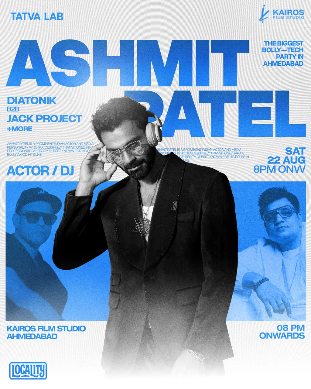 TATVA LAB - Bollywood x Techno - Actor Ashmit patel poster