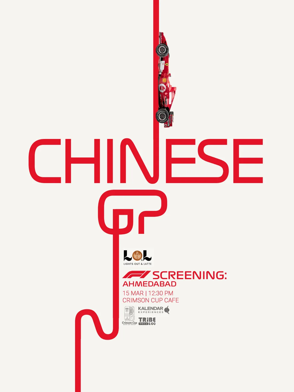 Chinese Grand Prix Formula 1 Screening poster