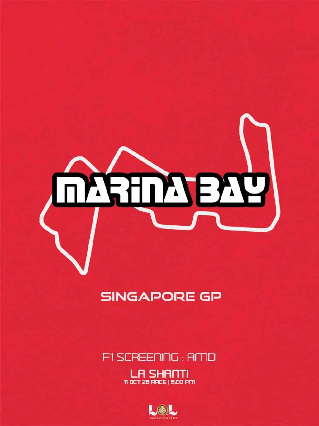 Singapore Grand Prix Formula 1 Screening - F1 Race Live in 2026 Marina Bay Street Circuit poster