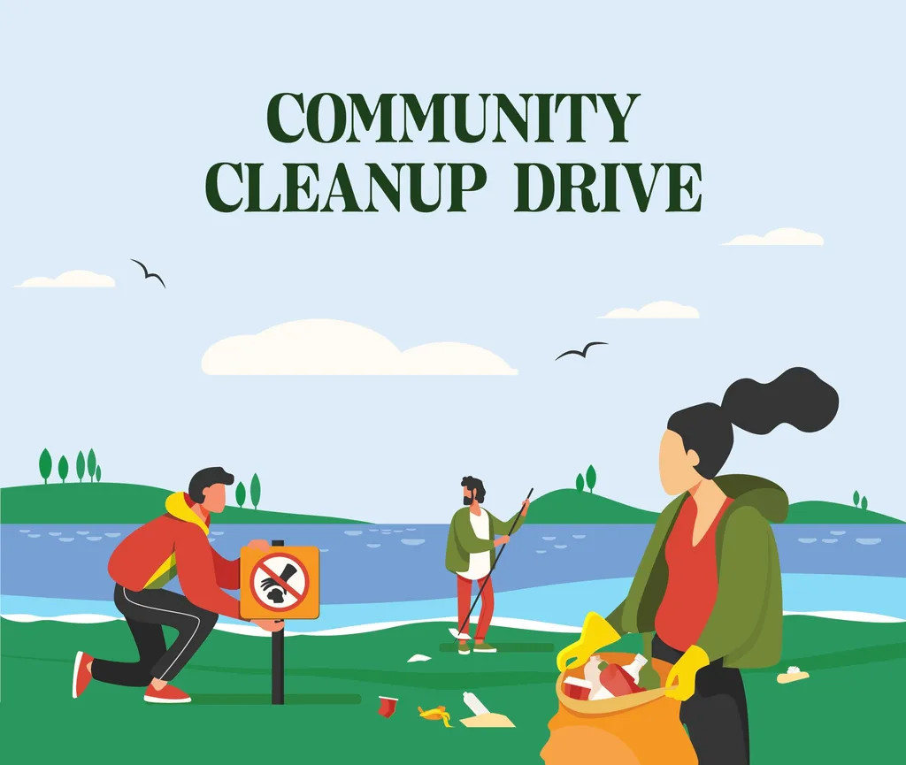 Community cleanup drive poster