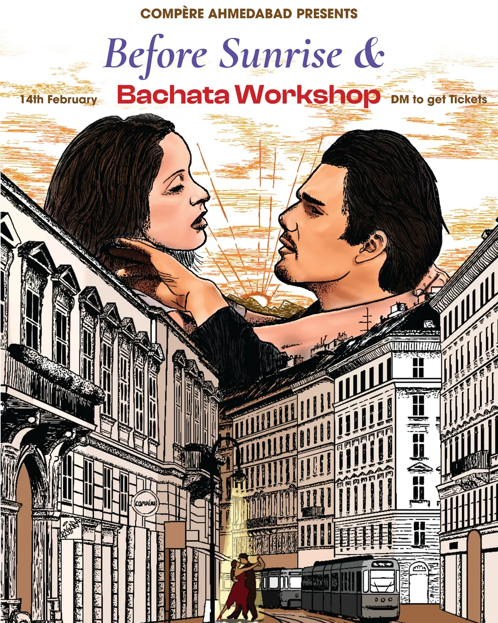 Bachata Workshop & Before Sunrise Screening  poster