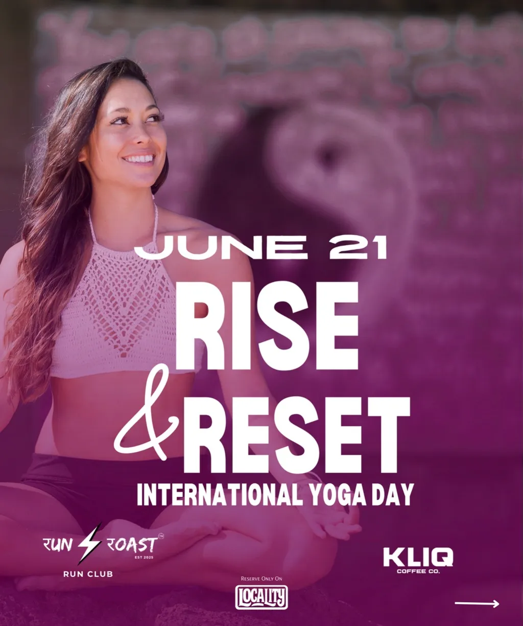 Rise & Reset - International Yoga Day poster