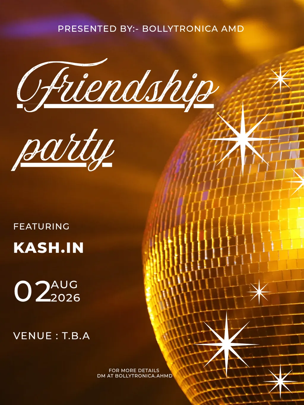 Bollytronica Friendship day Festival poster