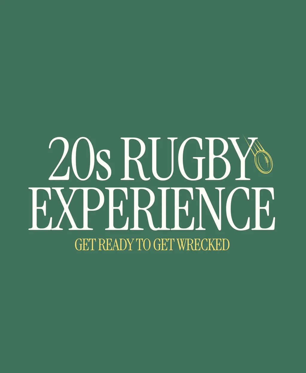 20’s Rugby Experience poster